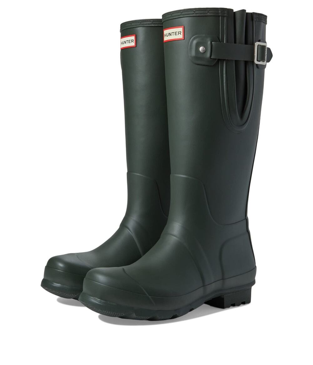 Hunter Men’s Original Tall Waterproof Rain Boots Side Adjust Dark Olive Size 9M